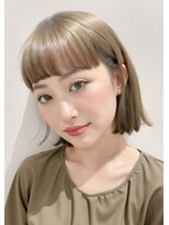 ミラー プラス エヌ(MIRROR+n)&nbsp;20代30代40代　黒髪透明感サイドバング大人ボブ＃9