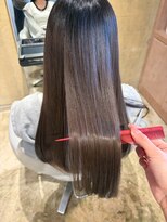 シー 岡崎(,SHE)&nbsp;ストレートロングヘア髪質改善トリートメント顔周りカット