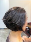 40代50代60代 エレガントひし形ショートボブ 2607