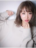 外国人風無造作カールの抜け感小顔外ハネボブw越谷10代20代30代