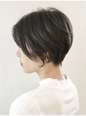 20代30代大人かわいい♪透明感カラー×小顔丸みひし形ショート 
