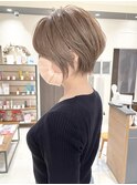 《30代40代》白髪ぼかしハイライト×前下がりボブ【イケダ】