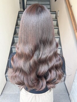 ヒアー 岡山(here) ショコラベージュ/ボブルフ/カール/艶ボルドー