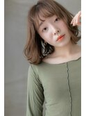 キャラメルベージュ小顔ミディアムボブルフ307Z上尾20代30代40代