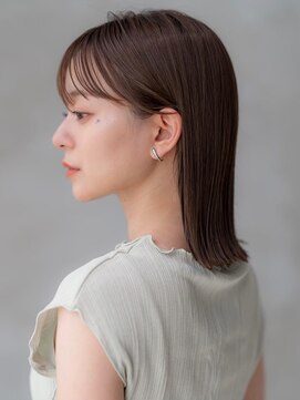 ケアリー 浦和美園(Carelly) 大人かわいい前髪セシルカットココアブラウンフリンジウェーブす