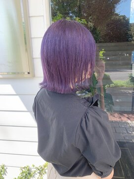 if パープル×切りっぱなしボブ