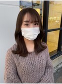 20代30代大人可愛いミディアムナチュラルブラウン