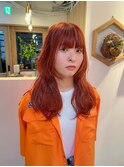 ・Orange beige  layer medium・【Haku/梅田/タクノ】