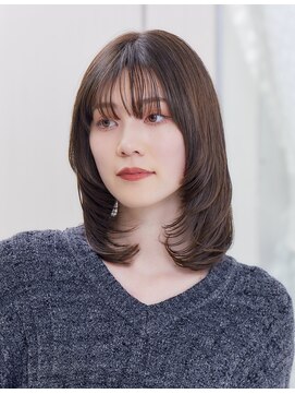 ミチオ ノザワ ヘアサロン ギンザ(Michio Nozawa HAIR SALON Ginza) ★くびレイヤー地毛風グレージュ小顔レイヤー★グレーベージュ