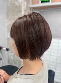 ショートレイヤー×カシスピンク