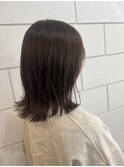 ふんわりミディアムイルミナカラー/透明感カラー/暗髪こなれヘア