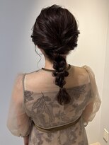 シェノン 赤羽店(CHAINON)&nbsp;編み下ろしゆるふわヘアアレンジ結婚式列席赤羽美容室