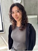 くるくるパーマ　スパイラルパーマ　ウルフパーマ　パーマロング