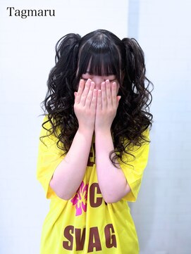 タグマル 高校生体育祭ヘアセット☆ツインの盛り髪スタイル