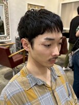ボタンヘアー 日吉(BoTaN HAIR)&nbsp;メンズショート/ニュアンスパーマ/眉毛/黒髪/ビジネスマン/日吉