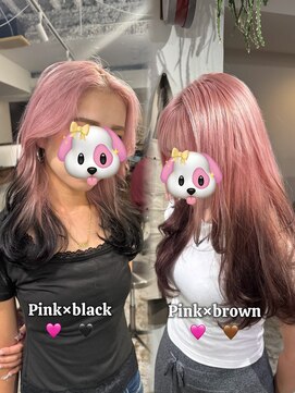 メゾン 心斎橋店(Maison) ピンクルーツカラー blackとbrown比較!