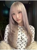 渋谷ブリーチカラーダブルカラーホワイトブロンドカラー金髪韓国