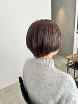 テラス トヨタ(Telasu Toyota)&nbsp;ブリーチカラーで濃いめラベンダーブラウンとショートボブ