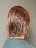 #切りっぱなしボブ #ボブヘアー #秋冬カラー #レッドブラウン