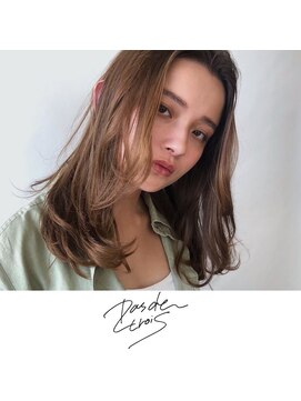 パドトロワ(Pas de trois) 新潟×スプリングベージュ×春のゆるふわパーマ×外国人風