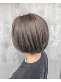 パールグレージュ×ハイライト