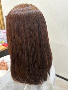 ヘアーカルチャー おゆみ野店(HAIR CULTURE) ミディアムストレート丸み小顔セミロングモカブラウン