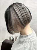 レイヤーカットピンクベージュカラーケアブリーチローライト