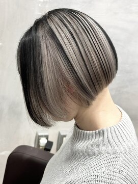 ロア 福岡天神本店(LORE) レイヤーカットピンクベージュカラーケアブリーチローライト