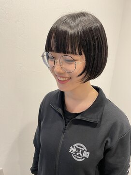 エムドットヘアーサロン(M. hair salon) 【門田美穂】パッツンワイドバングなギザボブ★