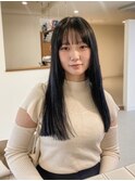 オフブラック/カラー/暗髪/ロング/ロングヘア/韓国スタイル