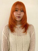 シーン(SCENE)&nbsp;オレンジカラー　レイヤーカット　ダブルカラー【天神/今泉】