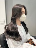 韓国風レイヤーカット顔まわりくびれオルチャン堀江