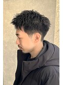 ピンパーマスパイキーショートツイストパーマフェザーショート