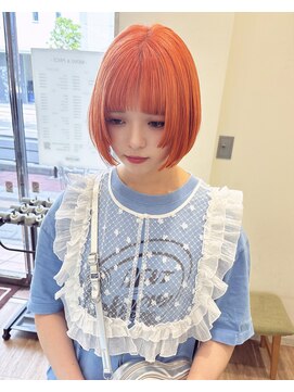 モリオフロムロンドン 大宮店(morio from London) 【坪井】ケアブリーチ ×オレンジ