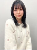 【morio】ミディアムレイヤー　黒髪♪