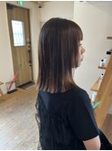 ナチュラルストレート×切りっぱなしボブ