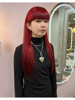 ガルボ ヘアー(garbo hair)&nbsp;レッドカラーハイトーン艶髪エクステ