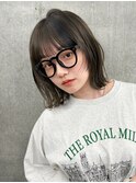 レイヤーカット　ニュアンスカラー　大人ボブ