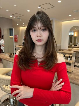 ジーナ 姪浜(Zina) 髪質改善＊ワイドバングダークアッシュ＊美髪【Zina姪浜】