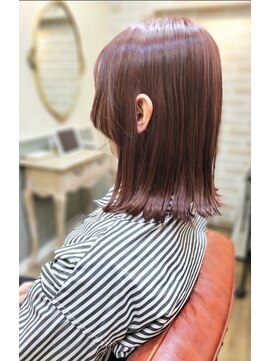 ステアー(stair) 外ハネショート×ピンク系艶カラー【大宮】