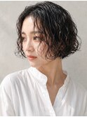 原宿切りっぱなしボブスパイラルパーマ外国人風パーマ20代30代