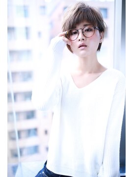 クラウドゼロ(Cloud zero) グレージュアシンメトリー小顔ショートバング【Cloud zero】