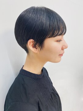 テトヘアー(teto hair) 黒髪 暗髪 個性的 ショート 丸みボブ スリークボブ ayame