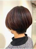 くびれショート×ベージュブラウン