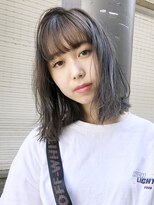 アイティー バイ アルバム 浦和店(IT by ALBUM) ウェーブボブ_オリーブカラーハイライトカラー_27805