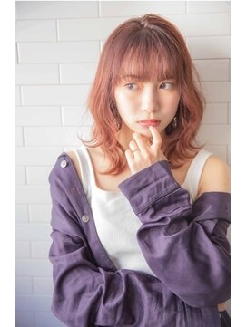 クラン(clan) 20代30代40代50代◎ピンクベージュ外ハネミディ