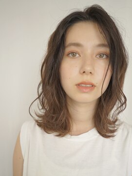 パール(PearL) 《PearL》フレンチカジュアルミディアムパーマ/グレージュカラー