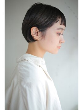 ナタン 自由が丘(NATHAN) フェザーボブ×こなれヘア×ウェットヘア