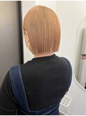 【YU_KA】ブロンドベージュ×切りっぱなしボブ