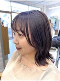 ボブ/暗髪/艶カラー/ベージュ/レイヤー/グレージュ/奈良